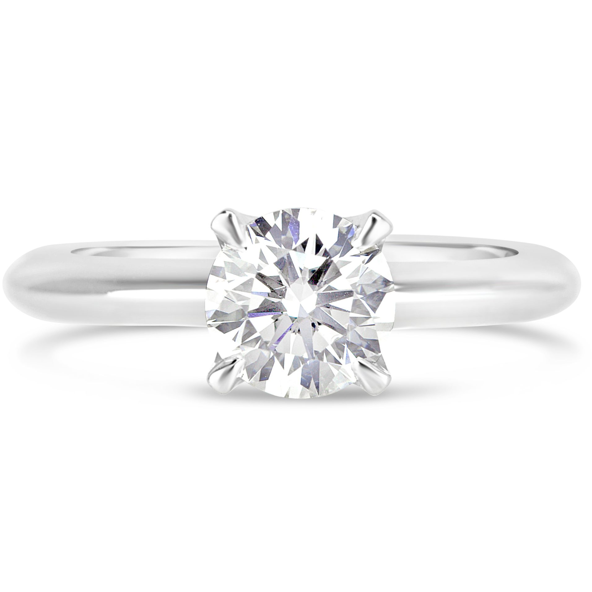 crown setting diamond solitaire engagement ring