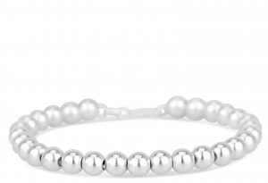 sterling silver 6mm bead ball fashion bracelet modern style