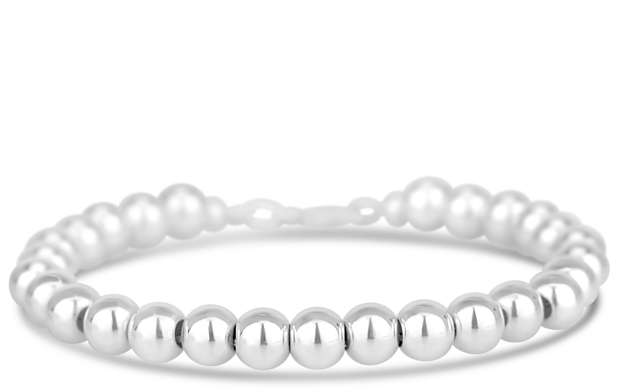Sterling silver 8mm bead ball fashion bracelet modern style