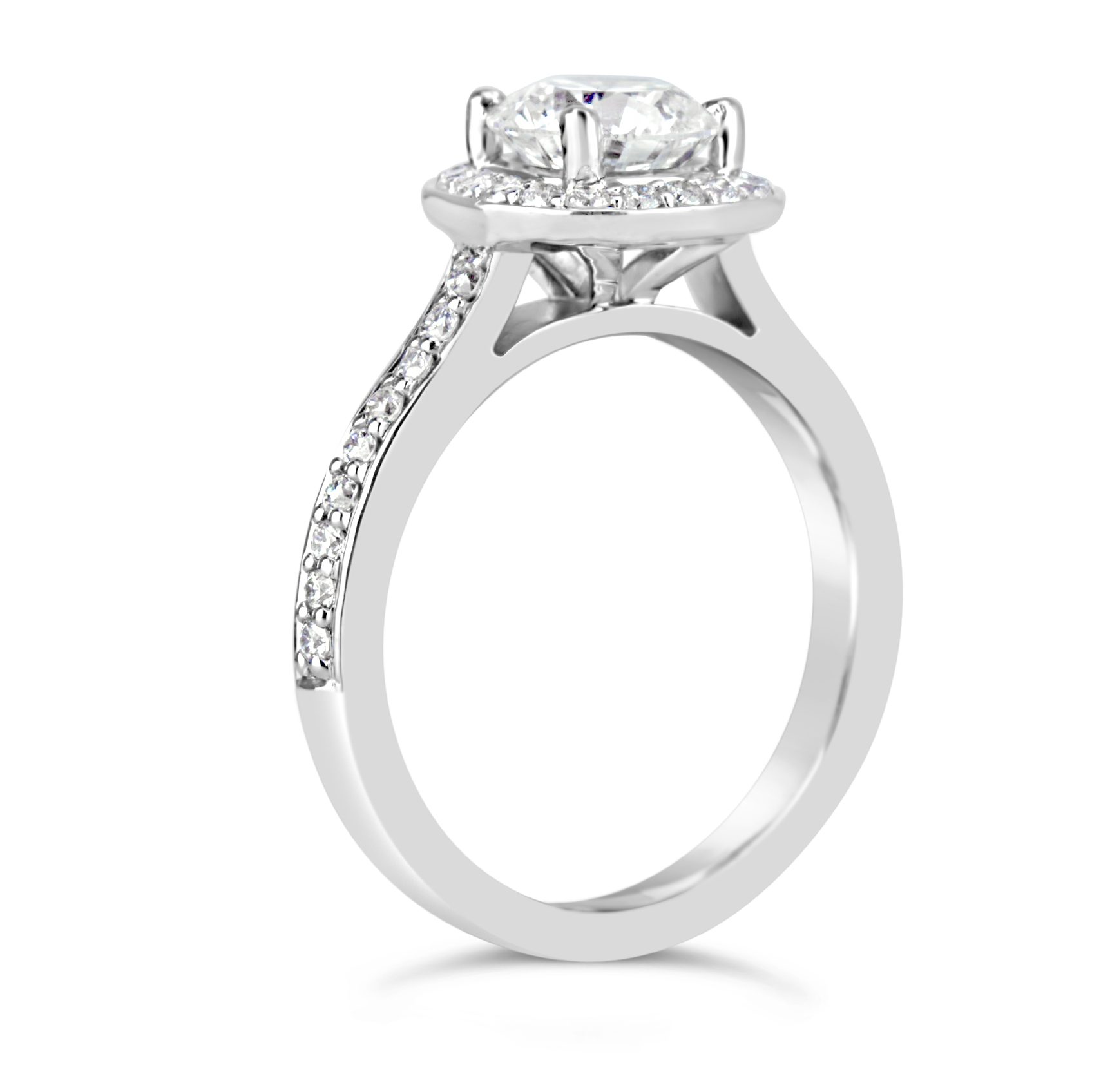 halo engagement ring platinum and diamond