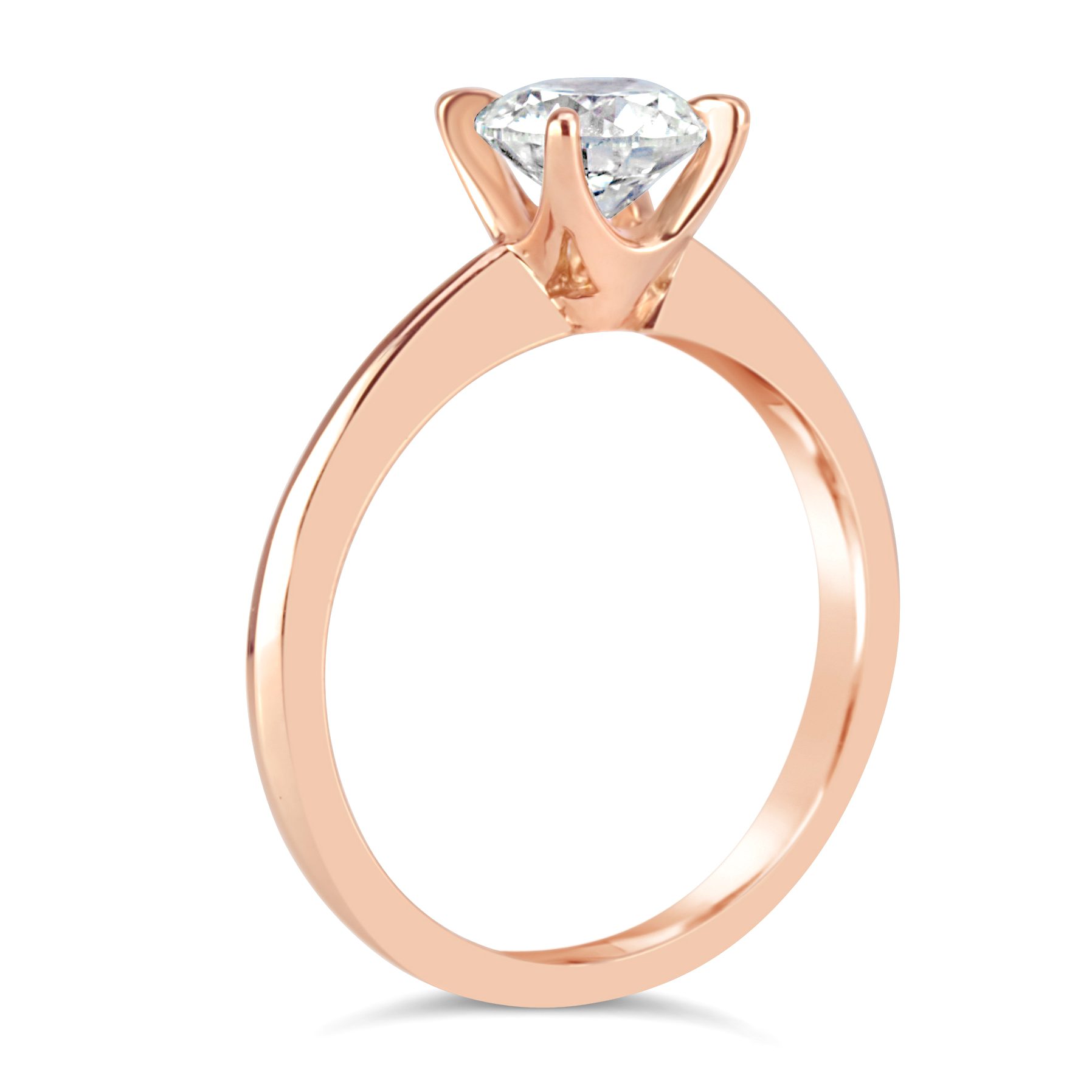 diamond engagement ring in rose gold