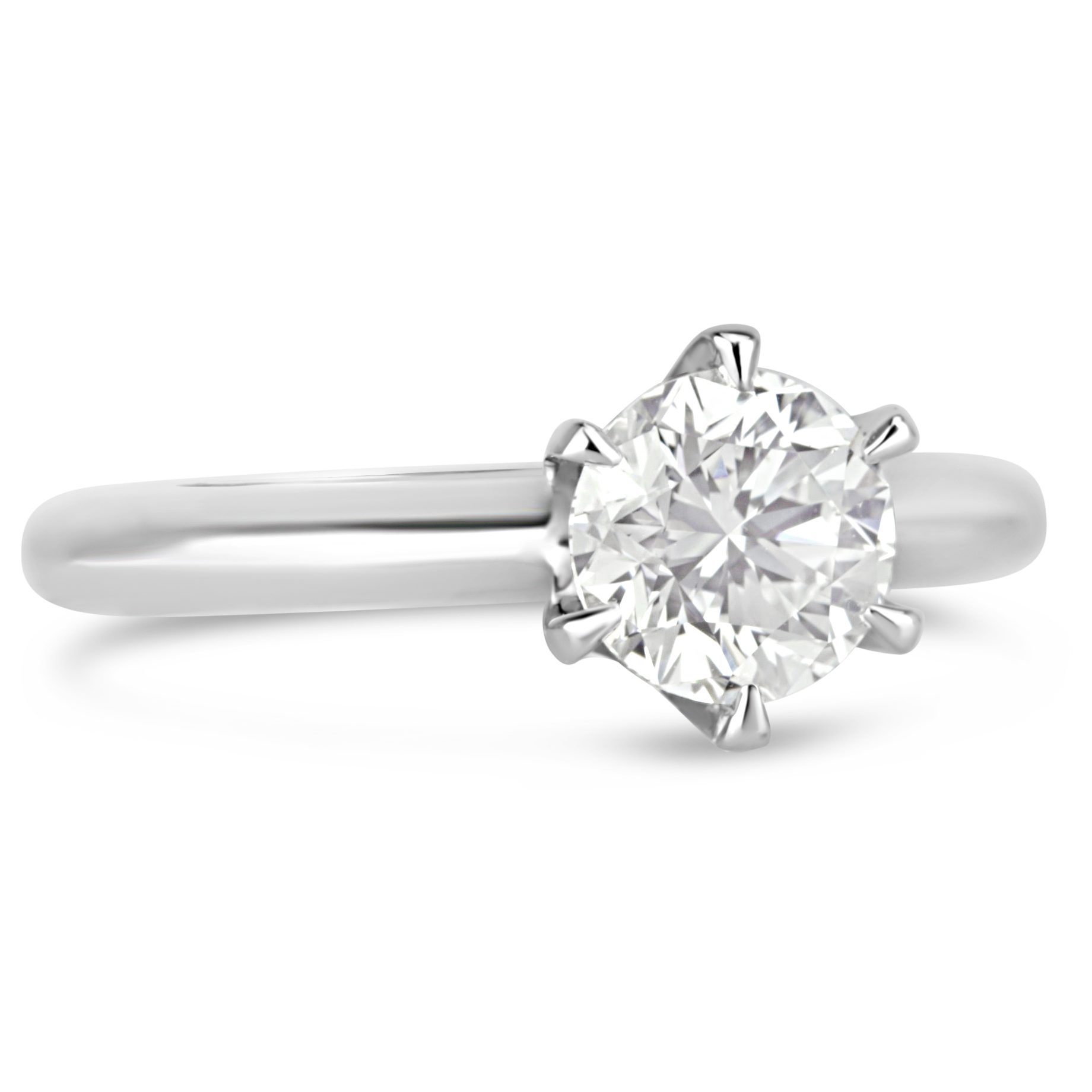 diamond solitaire white gold engagement ring