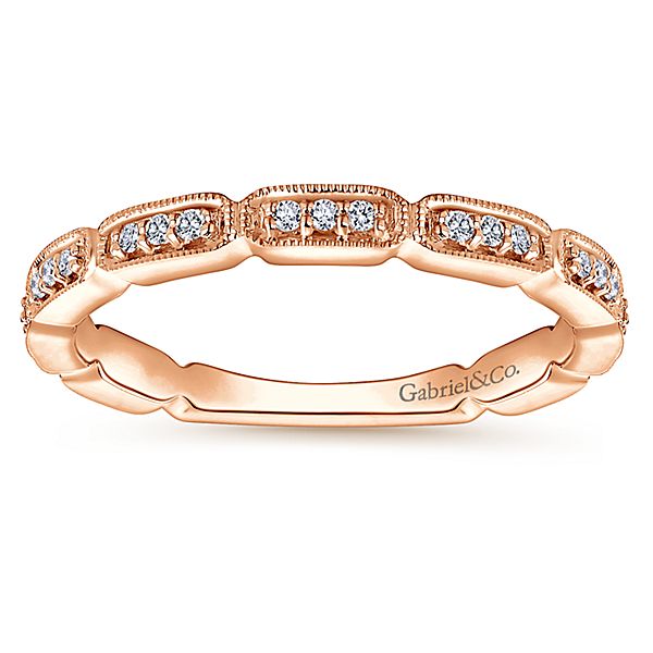 14k rose gold diamond rounded rectangle stacking wedding anniversary band ring gabriel and co LR51176K45JJ-1