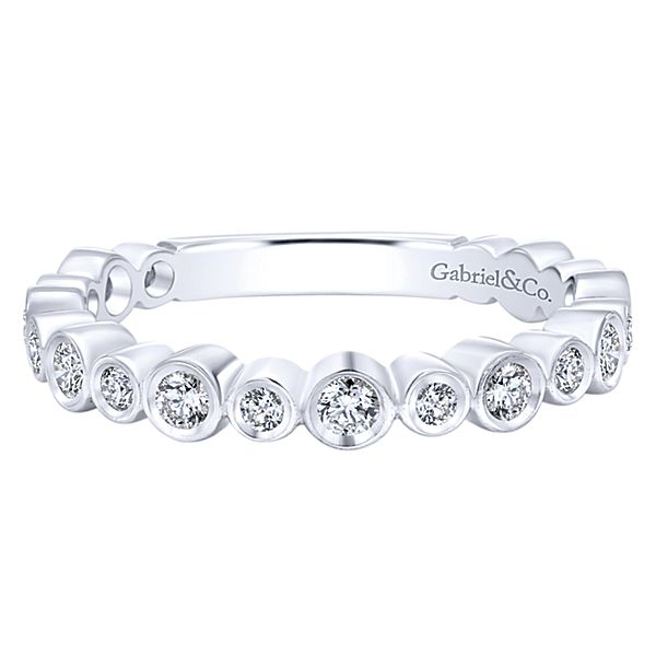 gabriel and co bezel set diamond stacking wedding ring anniversary band 14k white gold LR5671W45JJ-1