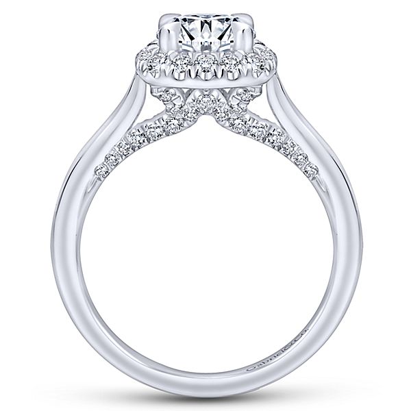 Gabriel and co 14k white gold diamond engagement ring cushion halo ER12672R4W44JJ-1