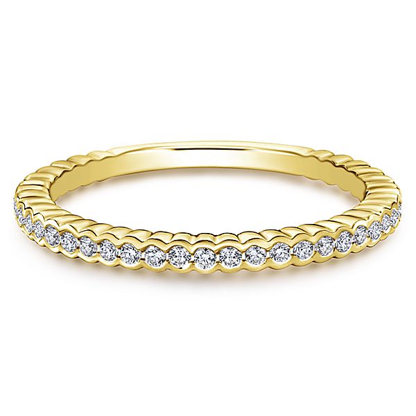 14k yellow gold bezel set fine diamond stacking wedding ring anniversary band gabriel and co LR51171Y45JJ-2
