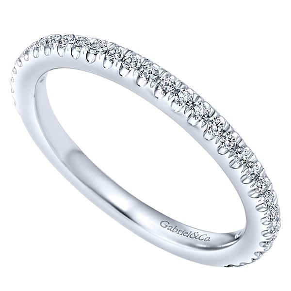 Diamond 14k White Gold Stackable Ladies Ring Gabriel LR4885W45JJ-1