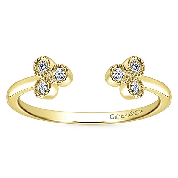 14k Yellow Gold cuff Ladies Ring Gabriel LR51034Y45JJ