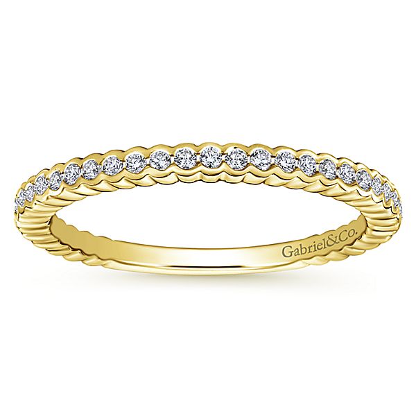 14k yellow gold gabriel and co bezel set fine diamond stacking wedding ring anniversary bandLR51171Y45JJ-1
