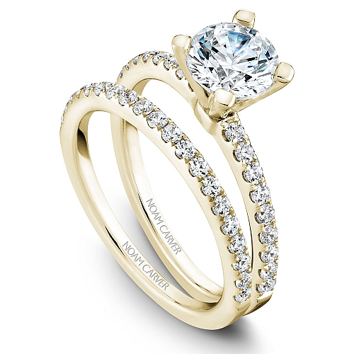 Noam Carver Yellow Gold & Diamond Engagement Ring