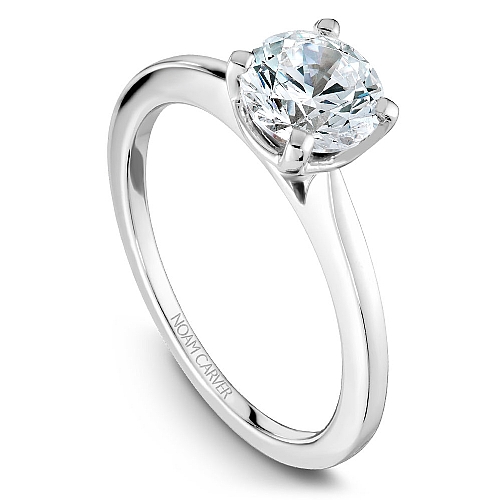 Noam Carver White Gold Solitaire Engagement Ring side view