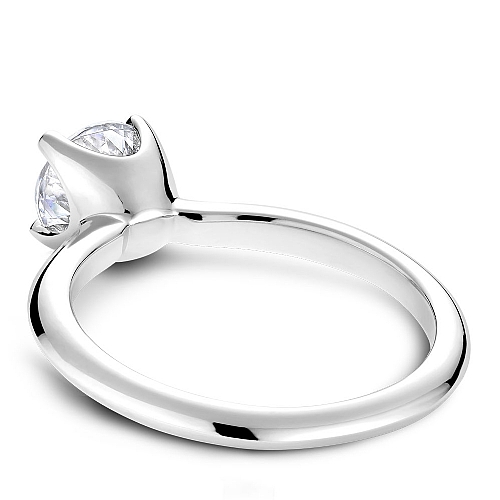 Back View White Gold Solitaire Engagement Ring