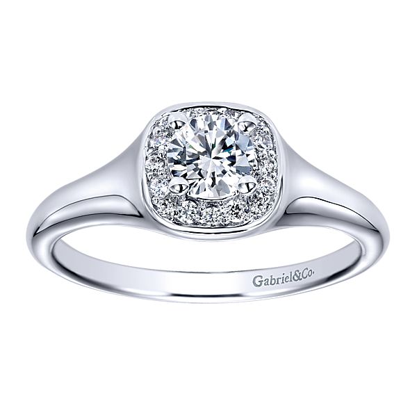 Gabriel and co pose engagement ring mount diamond halo ring ER911902R0W44JJ.CSD4-1