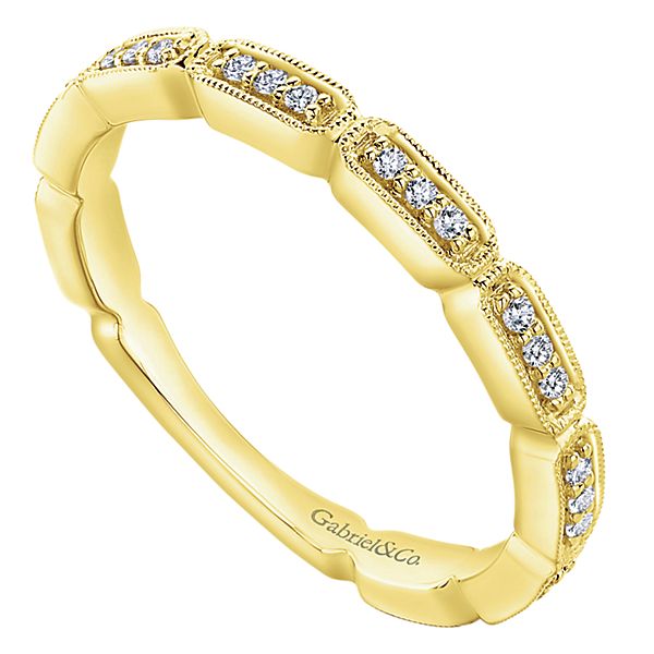 14k yellow gold gabriel and co diamond rounded rectangle stacking wedding anniversary band ring LR51176Y45JJ-2