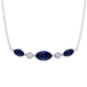sapphire and diamond pendant necklace 14k white gold gabriel and co indulgence NK5420W45SA-2