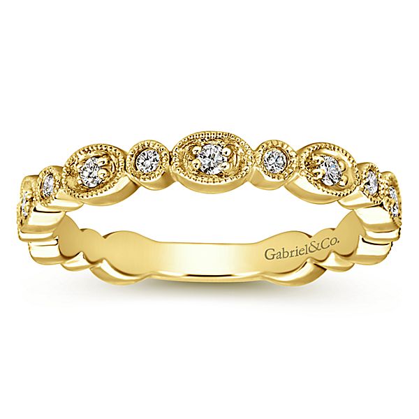 gabriel and co stacking wedding ring oval and round diamond 14k yellow gold LR4750Y45JJ-1