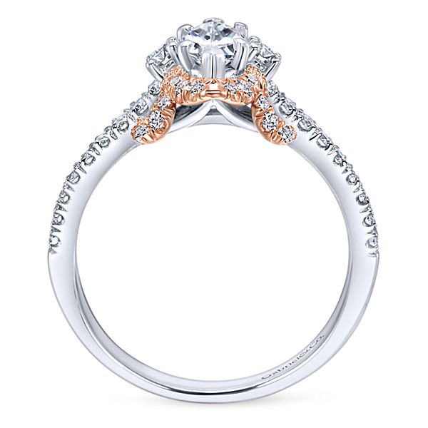 14k White And Rose Gold Gabriel Nirvana Marquise Halo Engagement Ring ER912225M2T44JJ.CSD3-1