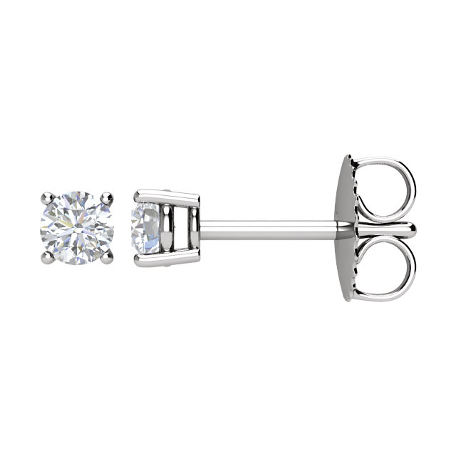 stud earrings 14k white gold diamond