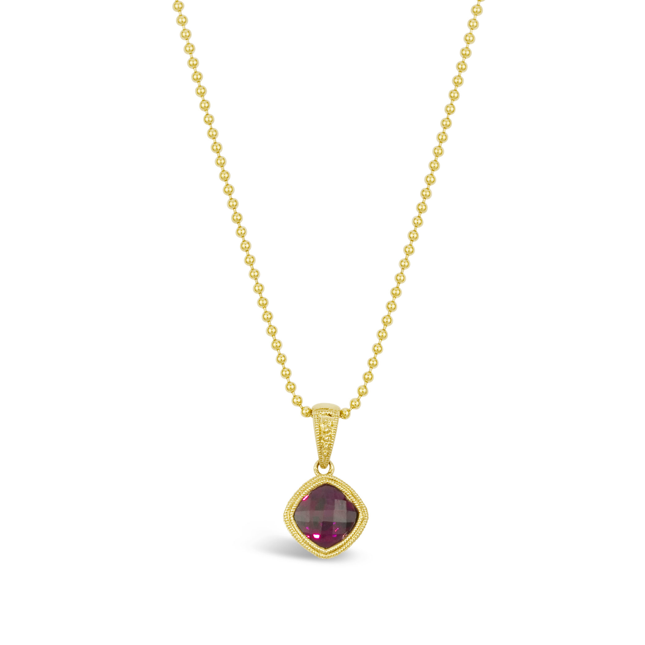 Yellow Gold Rhodolite Garnet Pendant Necklace Edwards Davies Yellow Gold Rhodolite Garnet Pendant Necklace