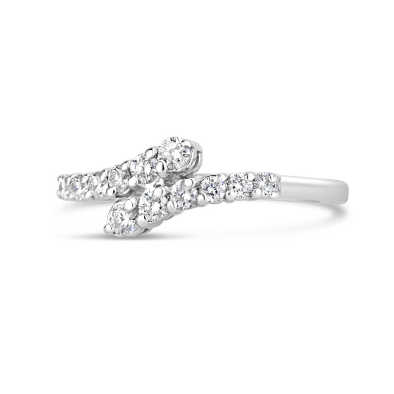 white gold diamond bybass ring wedding band ring rg00597