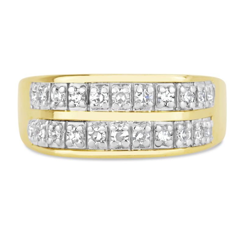 yellow gold wedding statement band ring gents mens angular round diamond band ring rg00703