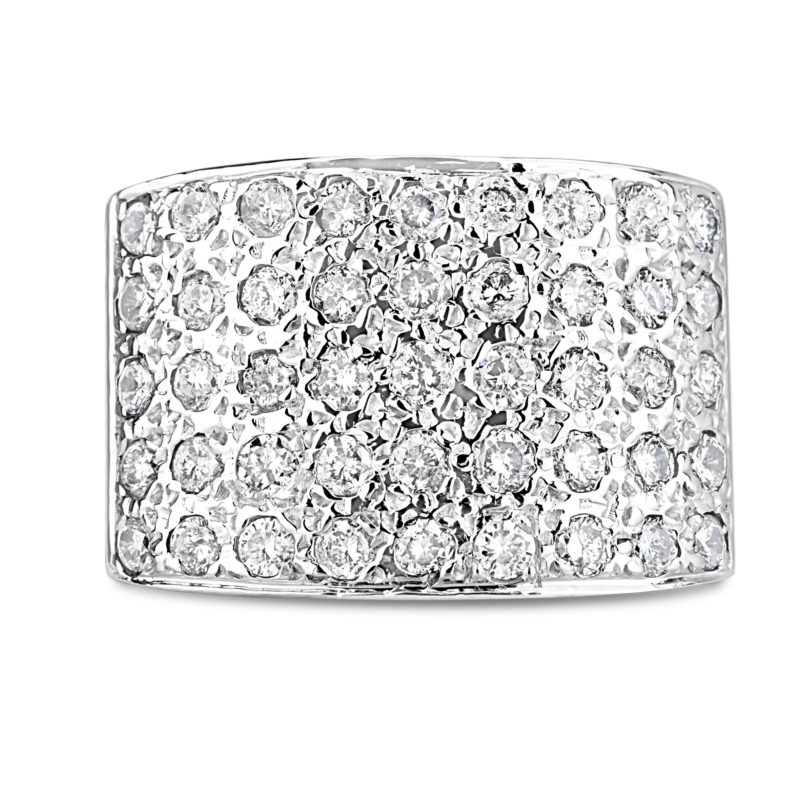 large statement ring with round diamonds gents mens white gold rg00701