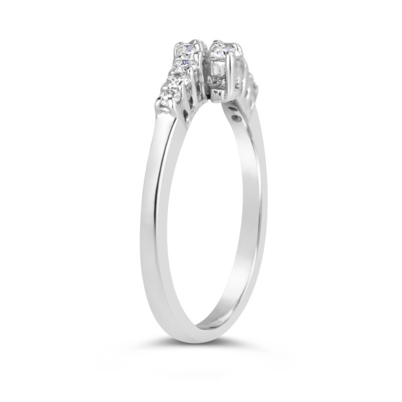 diamond bybass white gold ring wedding band ring rg00597