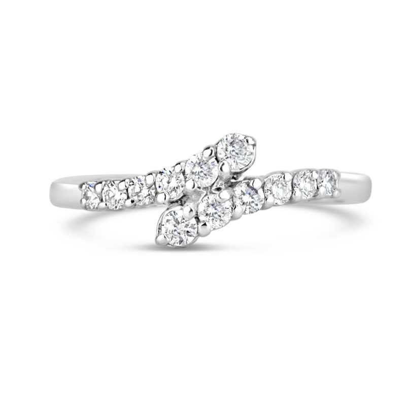 wedding band ring white gold diamond bybass ring rg00597