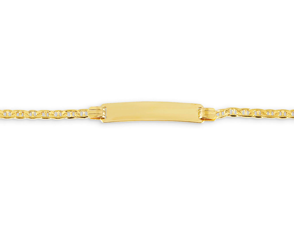 ID bracelet 10k yellow gold baby engraved baby bracelet