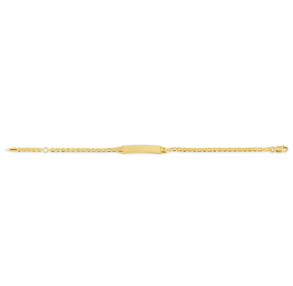 ID bracelet 10k yellow gold baby engraved baby bracelet