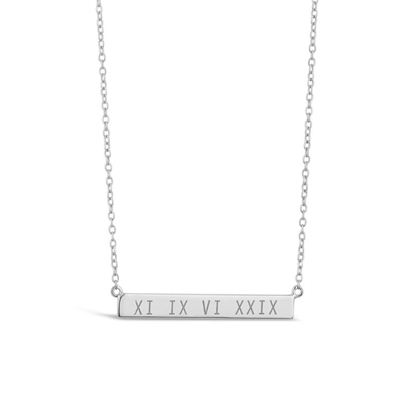 Sterling Silver bar necklace engraveable