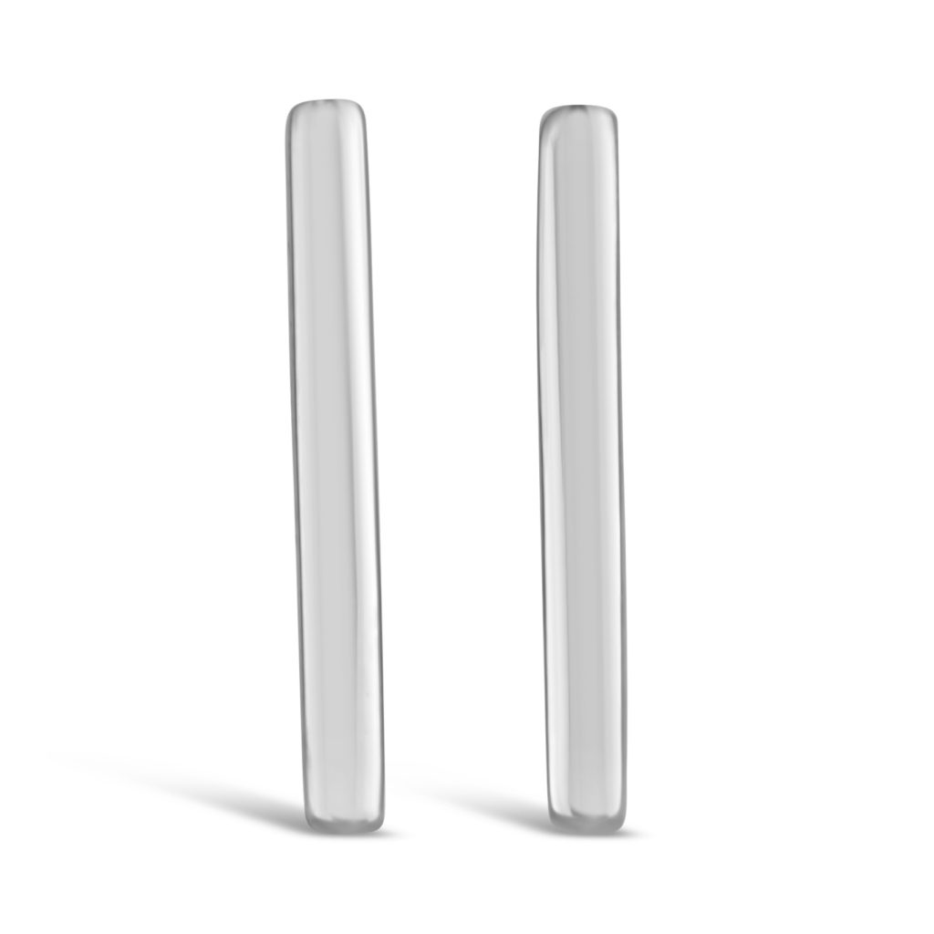 white gold stud earrings white gold bar stud earrings