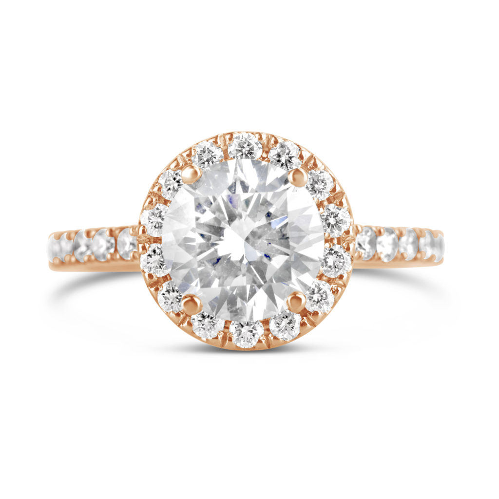 rose gold round brilliant diamond ring rose gold diamond halo ring rose gold diamond halo engagement ring