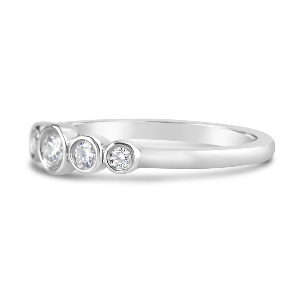 white gold diamond band ring diamond bezel set band ring white gold diamond stacking band ring white gold diamond wedding band ring