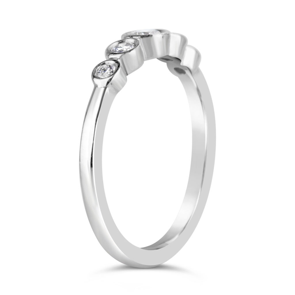 white gold diamond band ring diamond bezel set band ring white gold diamond stacking band ring white gold diamond wedding band ring