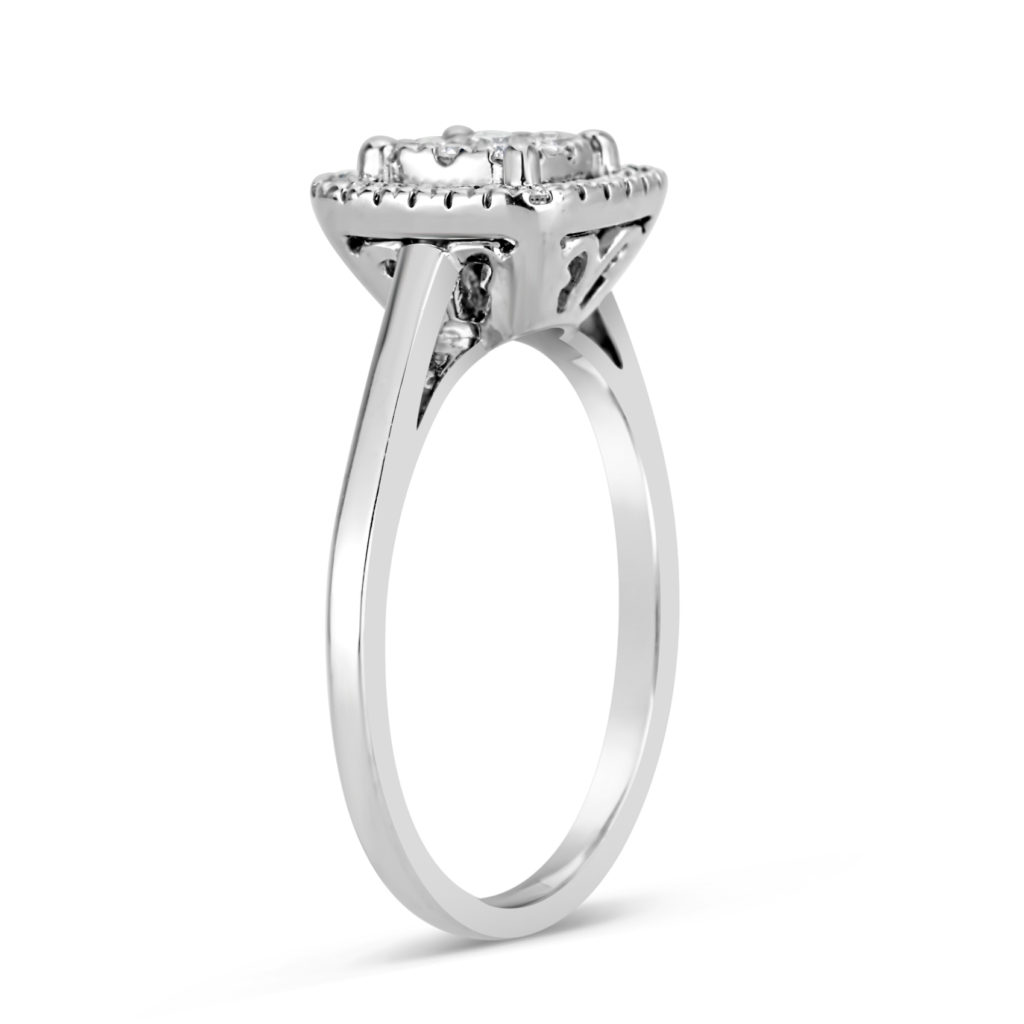 white gold diamond cluster engagement ring diamond cluster ring white gold engagement ring