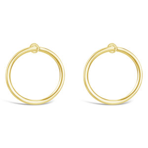 10k yellow gold hoop earrings yellow gold front and back closure hoop earrings