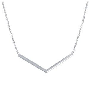 Sterling Silver Chevron Necklace