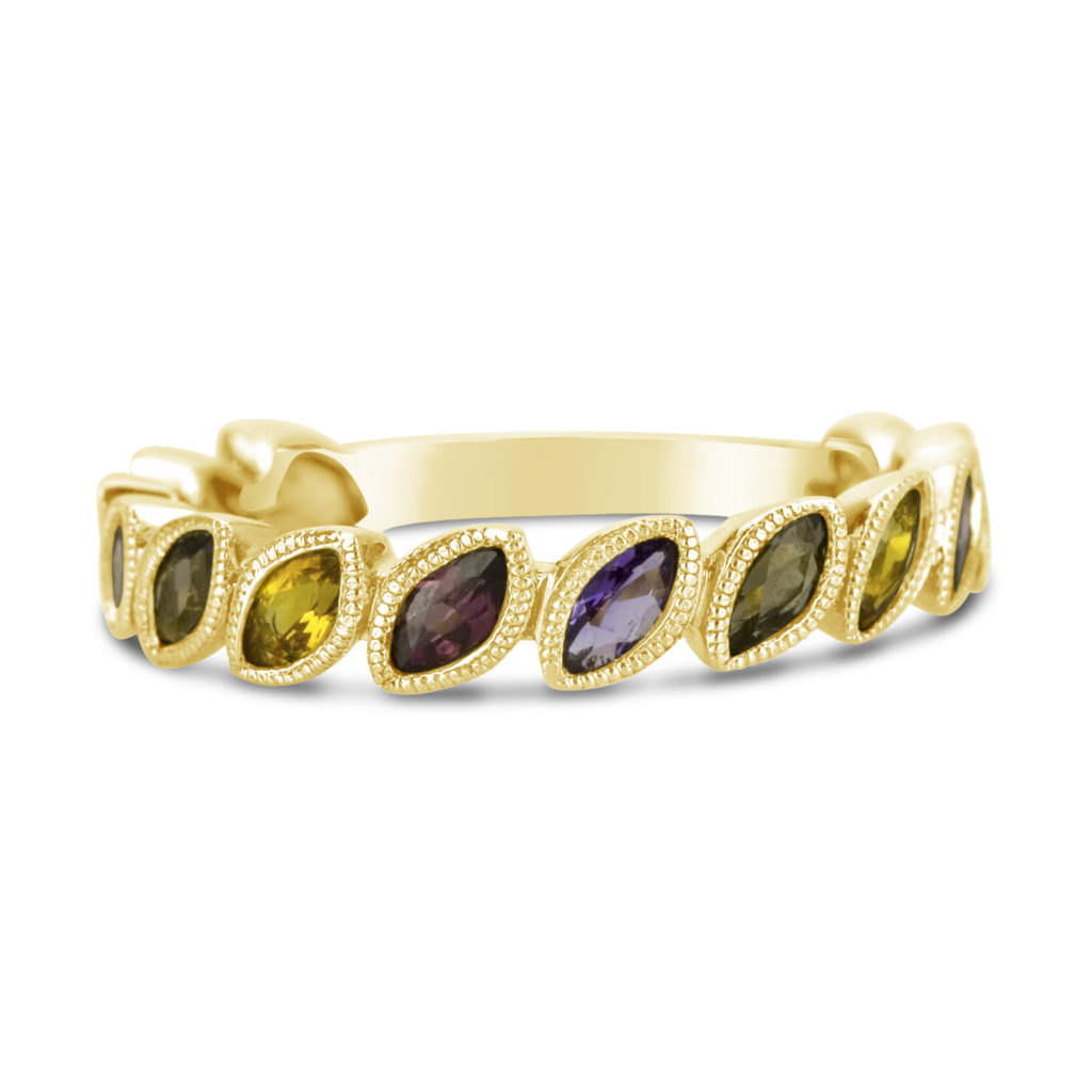 multi coloured gem stone ring yellow gold gem stone ring yellow gold leaf gem stone ring