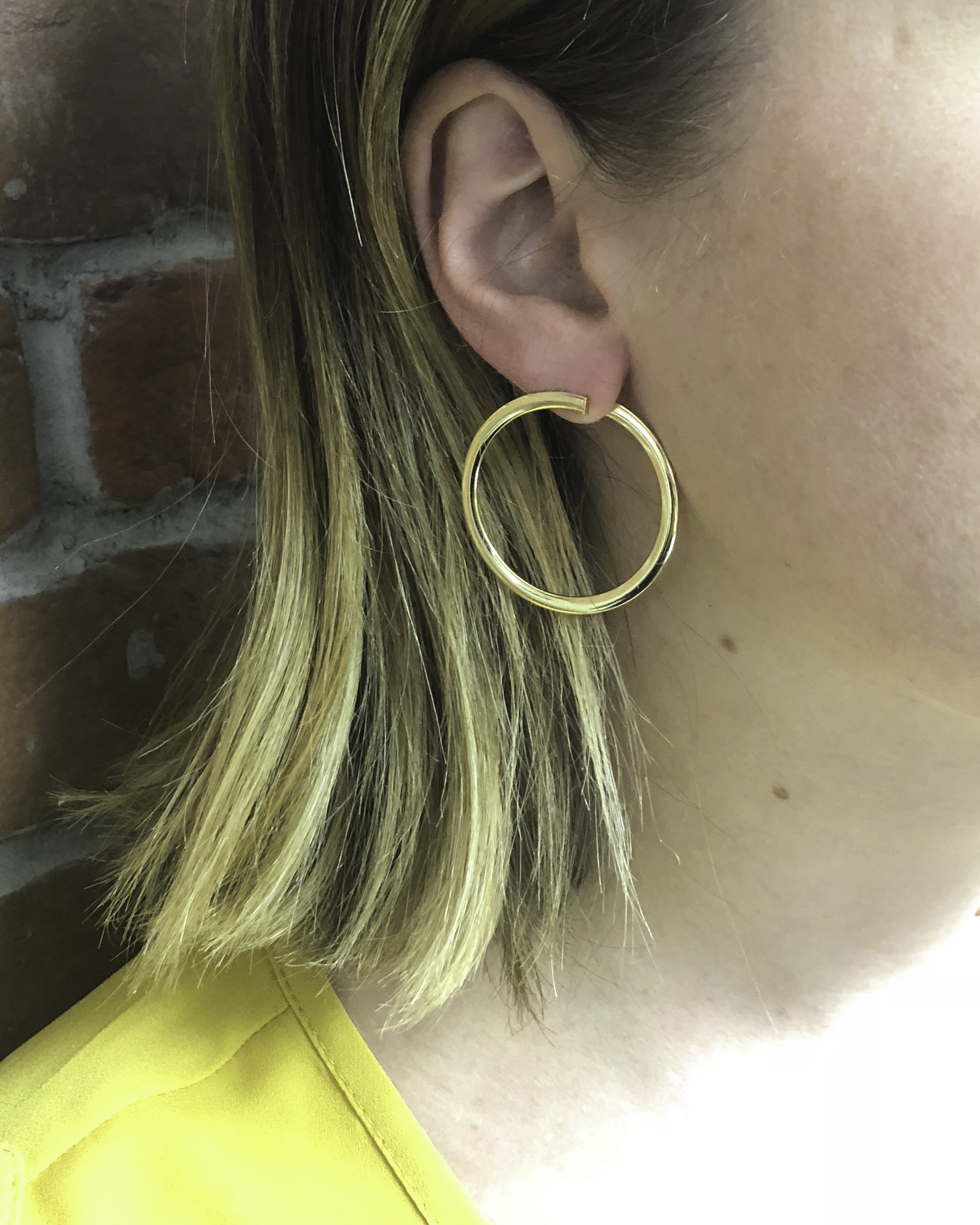 Yellow Gold Circle Wrap Earrings