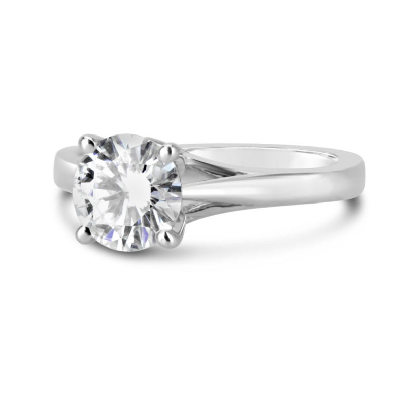diamond solitaire engagement ring white gold
