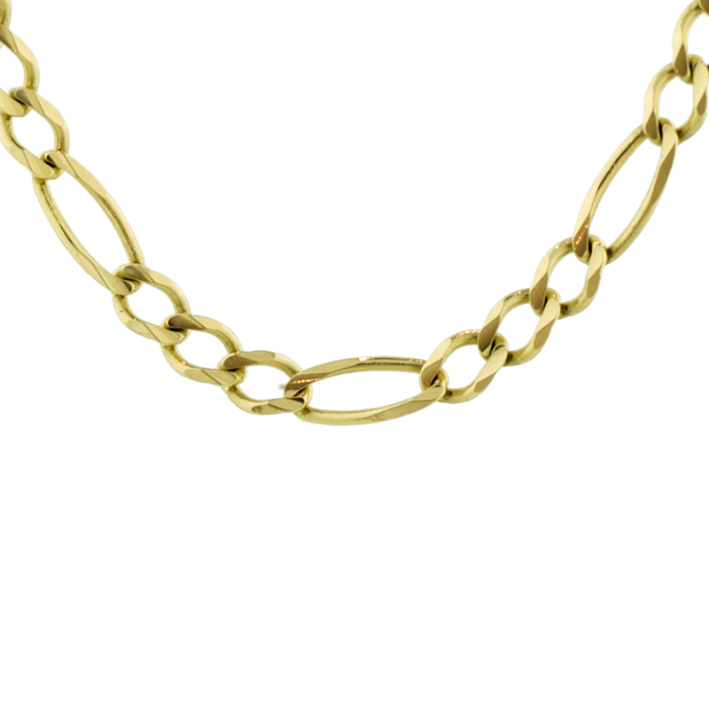 yellow gold heavy figaro chain