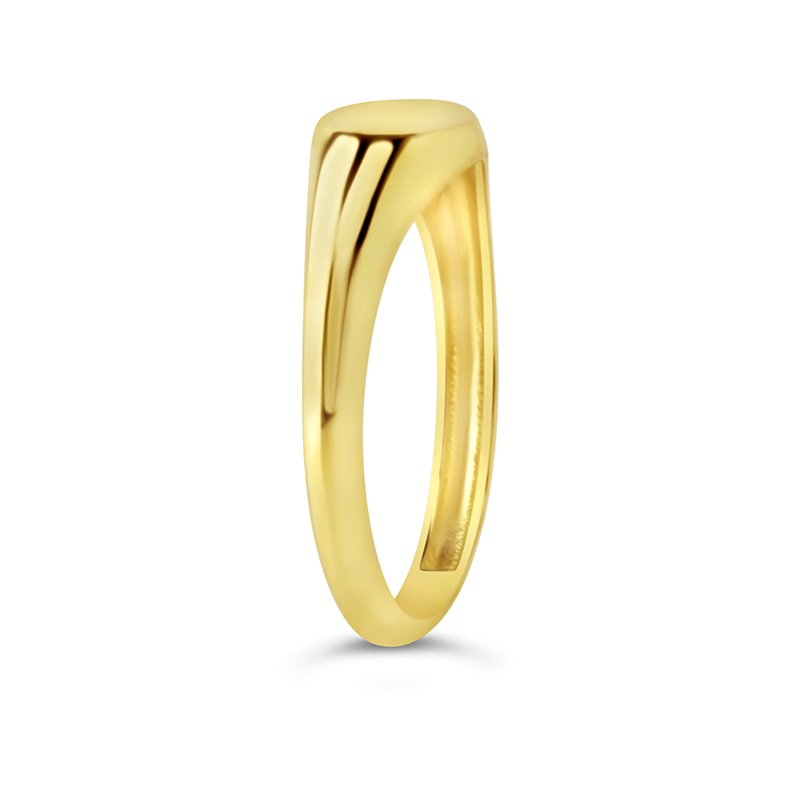 engraveable yellow gold stackable pinky signet small oval signet ring