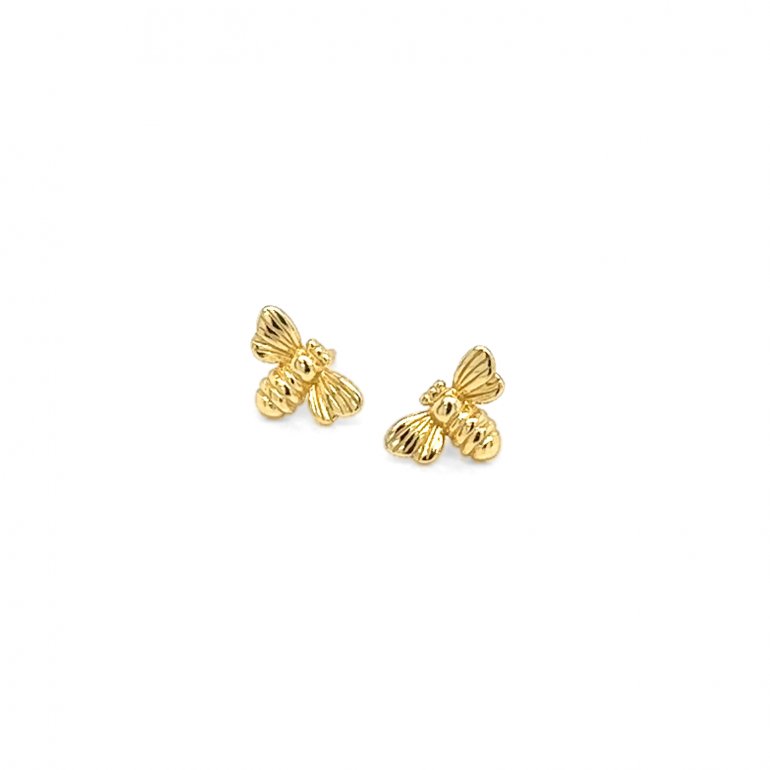 gold vermeil bumble bee stud earrings