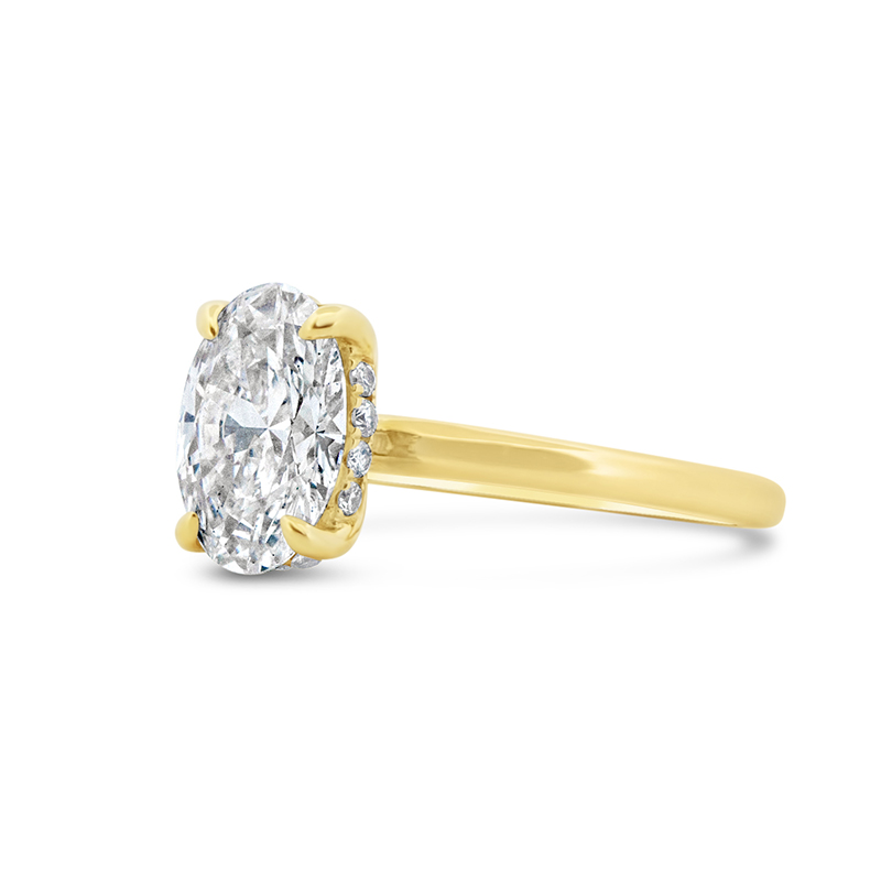 hidden halo oval diamond solitaire engagement-ring yellow gold