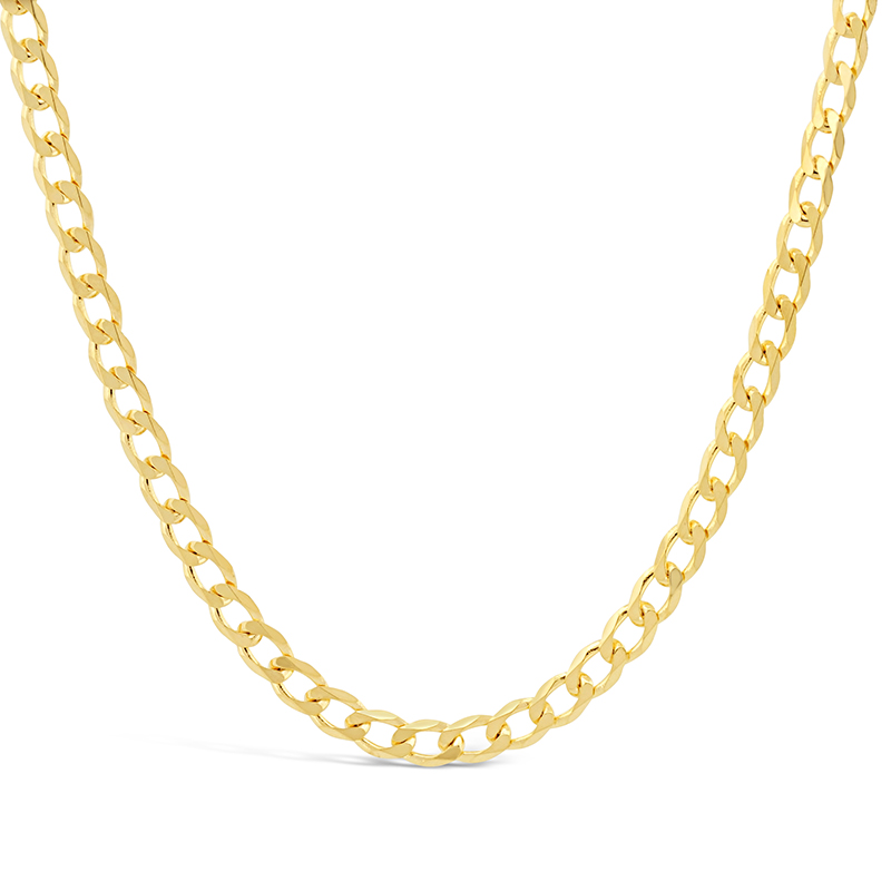 yellow gold 10k heavy curb chain necklace
