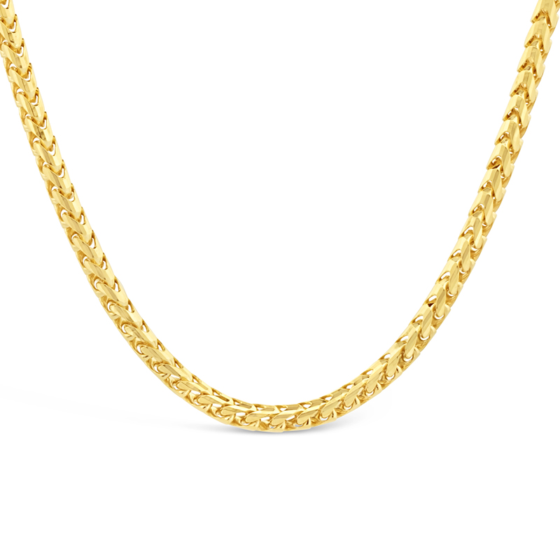 yellow gold heavy franco chain link necklace