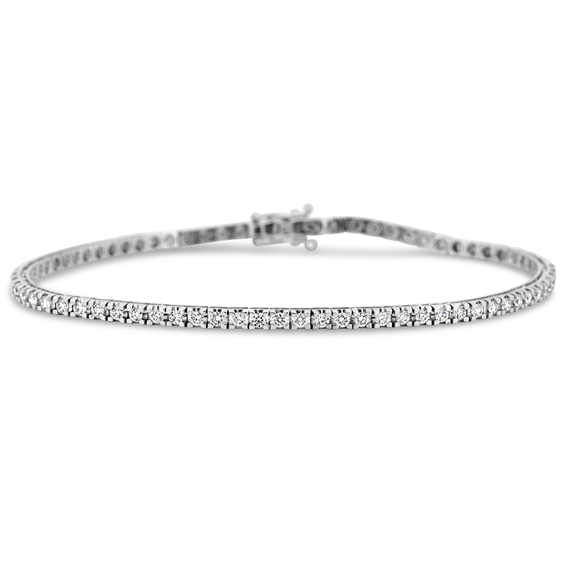br00289 14k white gold prong set natural diamond tennis bracelet