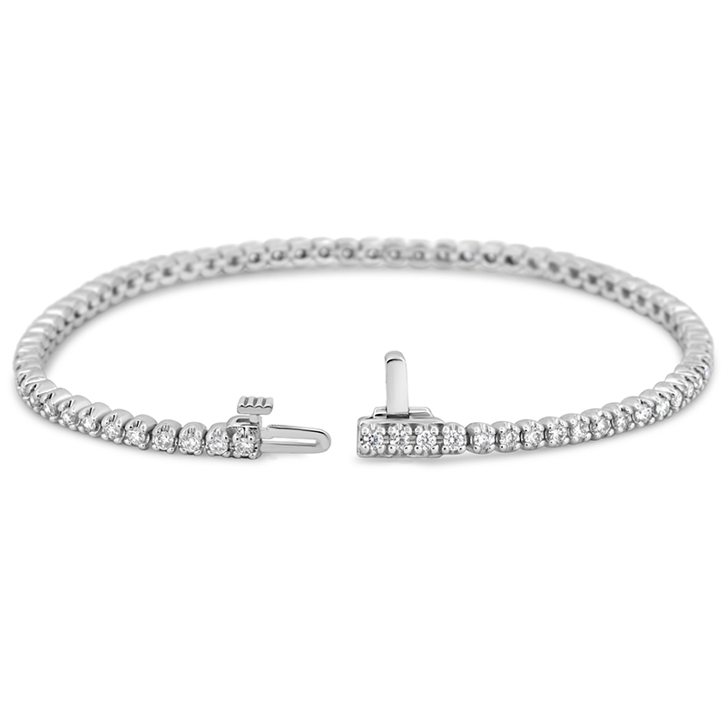 br00297 14k white gold prong set natural diamond tennis bracelet