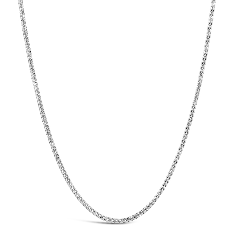 10k white gold solid franco chain necklace ch00406